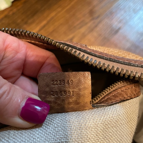 Gucci leather and raffia bag - Picture 3 of 14